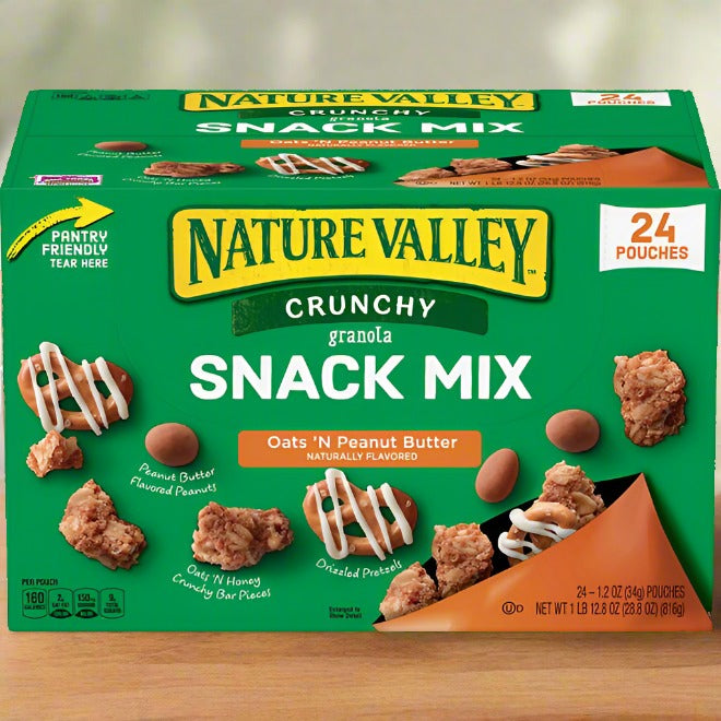 Nature Valley Crunchy Granola Snack Mix Oats 'N Peanut Butter (1.2 oz., 24 pk.)