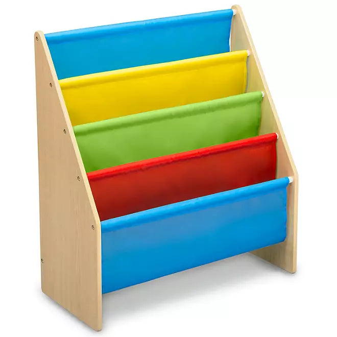 Delta Children Sling Book Rack Bookshelf for Kids, Color: Natural/Primary