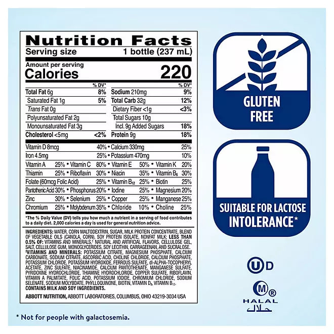 Ensure Original Nutrition Shake, Small Meal Replacement Shake, Vanilla 8 fl. oz., 24 ct.
