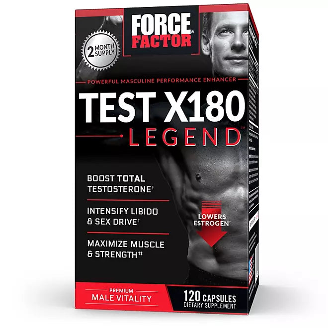 Force Factor Test X180 Legend Testosterone Booster Capsules 120 ct.
