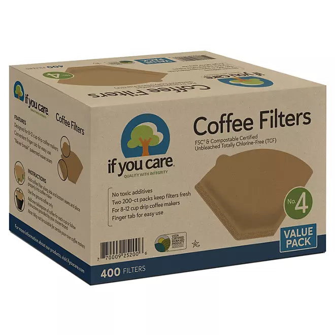 If You Care #4 Unbleached Coffee Filter (400 ct.)