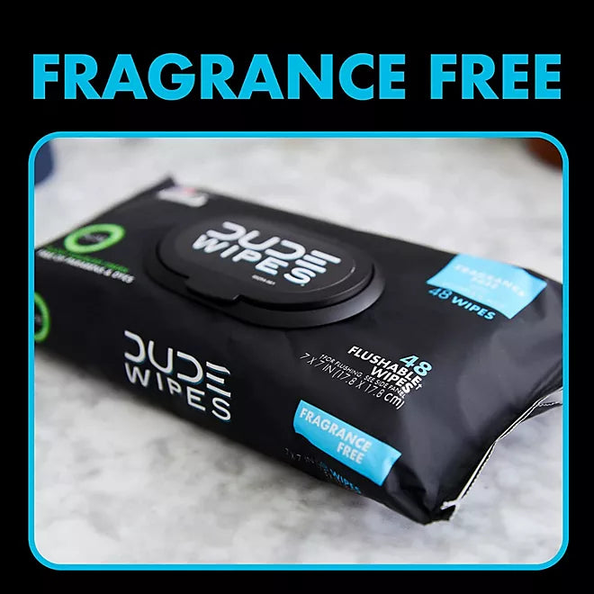 DUDE Wipes Flushable Wipes, Extra Large, Fragrance-Free Wipes (400 ct.)