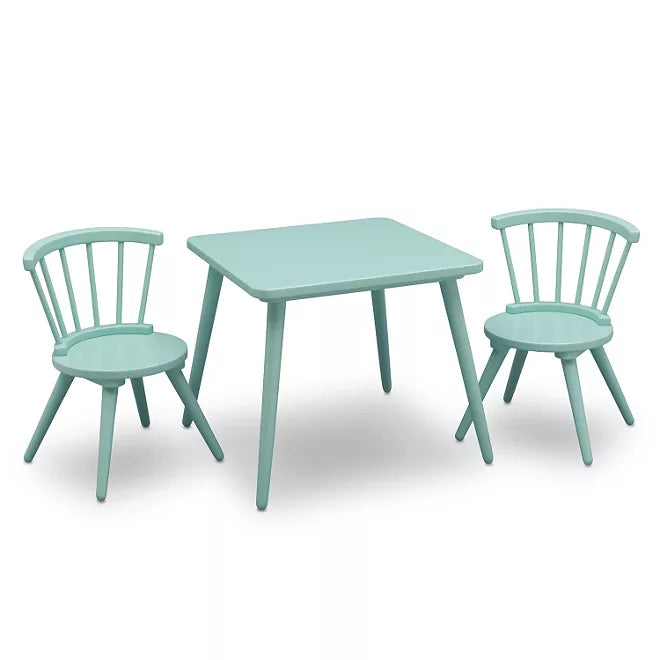 Delta Children Windsor Table and Chairs, 3-Piece Set (Color: Aqua)